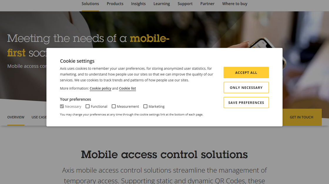 Axis Mobile access control solutions