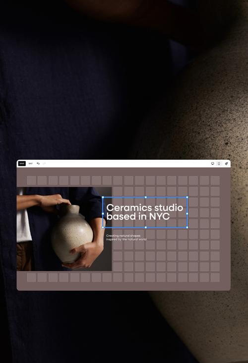 Squarespace drag and drop editor interface