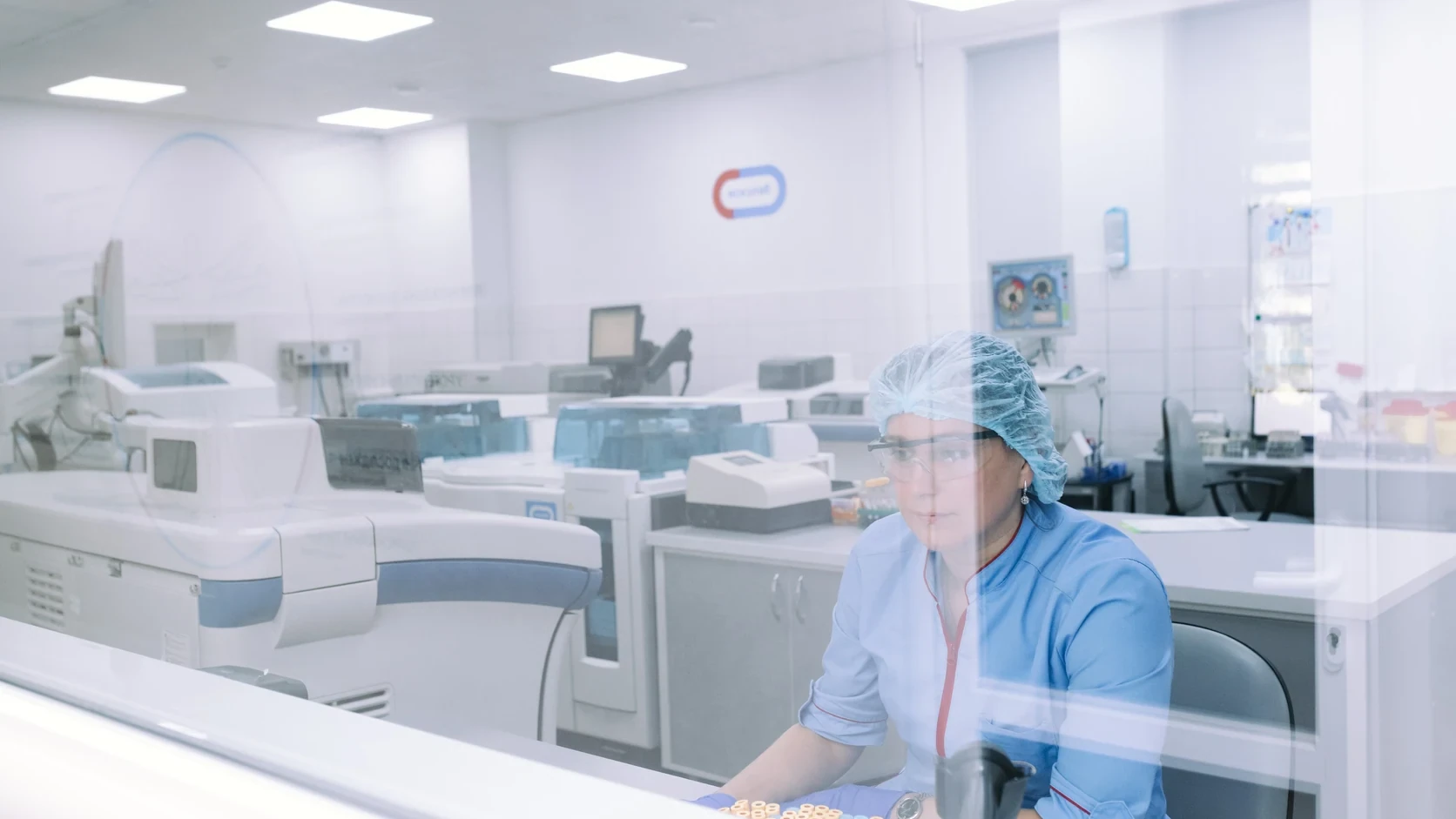 Scientist working in a modern laboratory