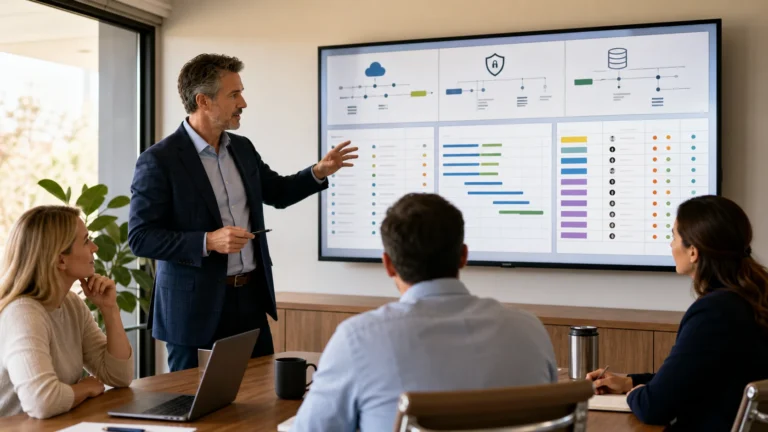 Virtual CIO leading a phased technology roadmap session
