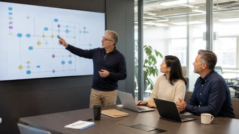 AI strategy workshop mapping practical business workflow automation