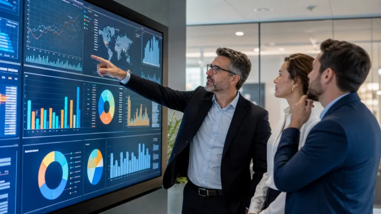 Business intelligence leader connecting performance trends to decisions
