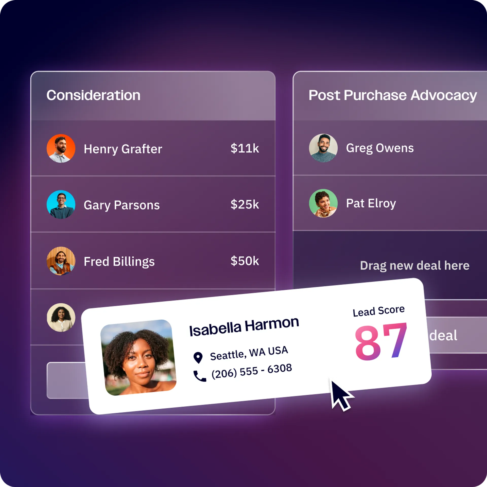 ActiveCampaign CRM sales pipeline interface