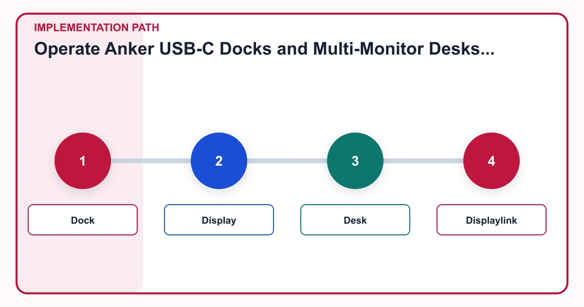 Operate Anker USB-C Docks and Multi-Monitor Desks Reliably implementation path covering Dock, Display, Desk, Displaylink
