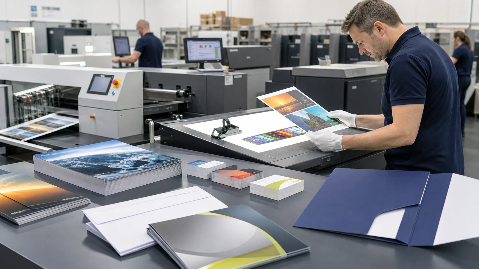 Commercial print production and quality inspection