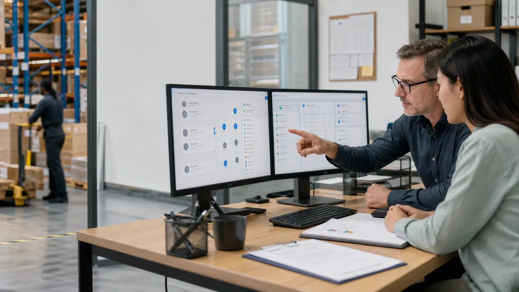 Operations team validating connected customer, order, inventory, and fulfillment systems