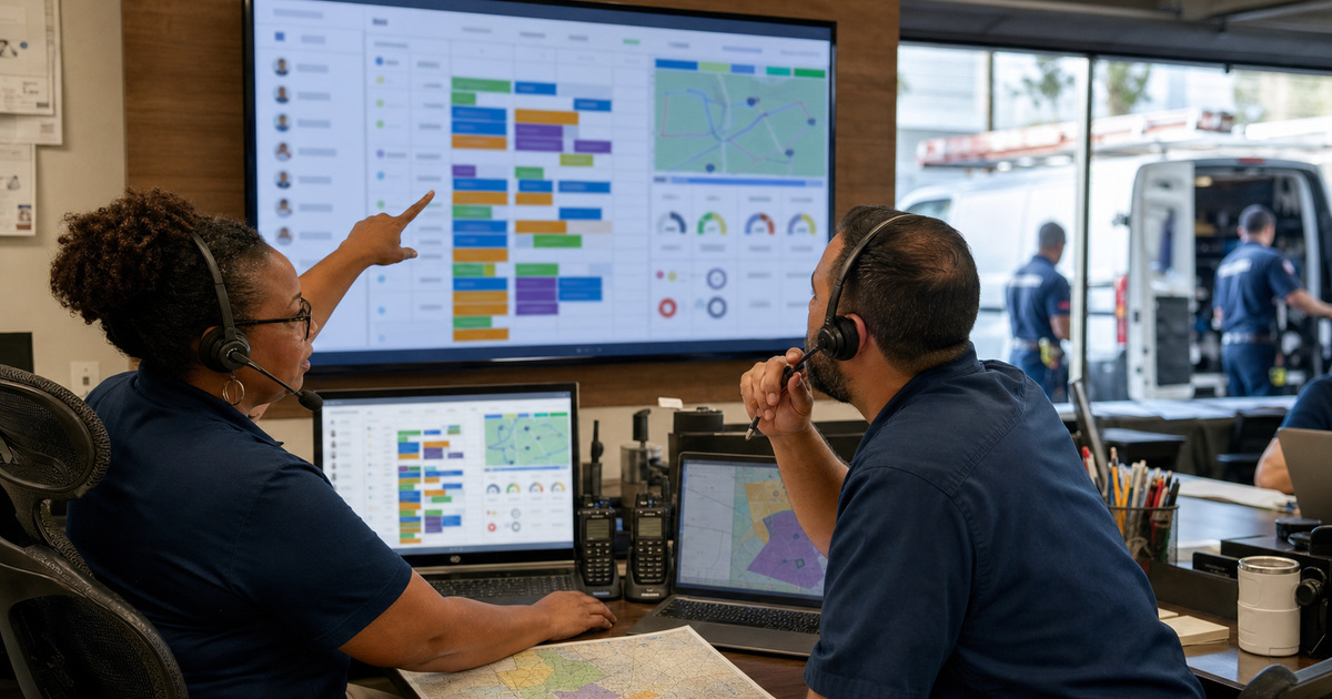 ServiceTitan dispatch-capacity-skills-zones-handoffs support for a Georgia business