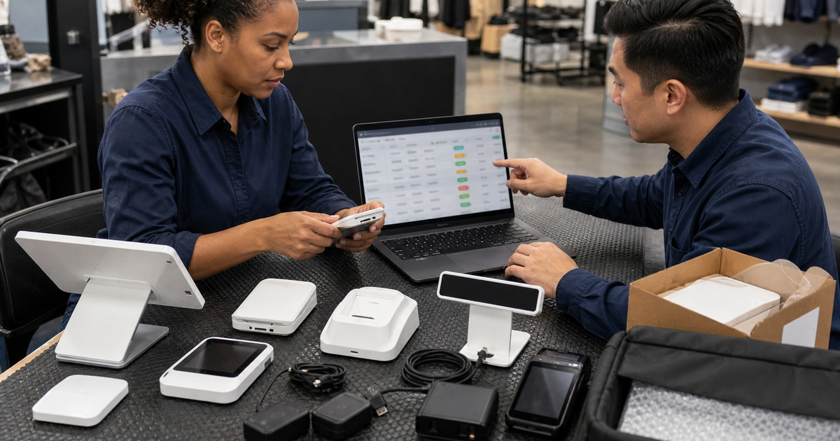 Square payment-device-security-troubleshooting-lifecycle support for a Georgia business