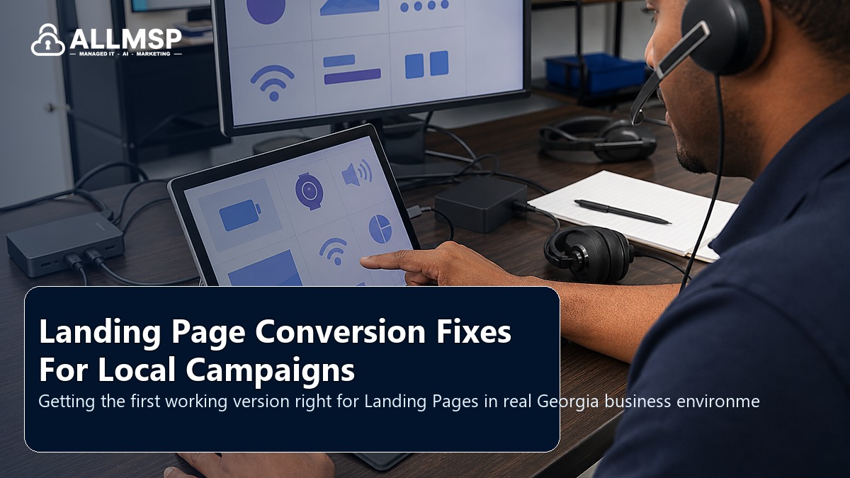 Landing Pages setup guide for Georgia businesses: local search intent, page quality, speed, form routing, conversion paths, and proof that leads are being captured