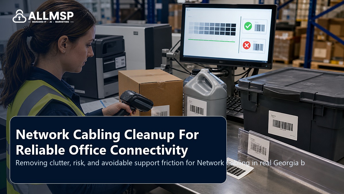 Network Cabling cleanup checklist for Georgia businesses: equipment inventory, labeling, firmware, monitoring, lifecycle planning, and support documentation