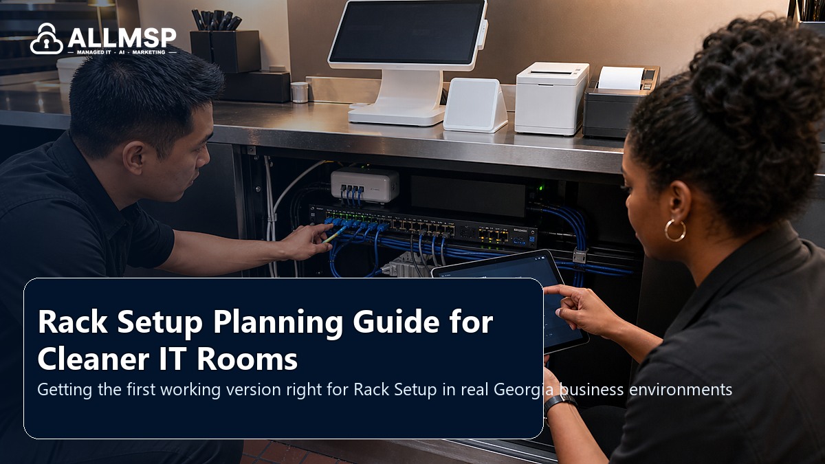 Rack Setup setup guide for Georgia businesses: equipment inventory, labeling, firmware, monitoring, lifecycle planning, and support documentation