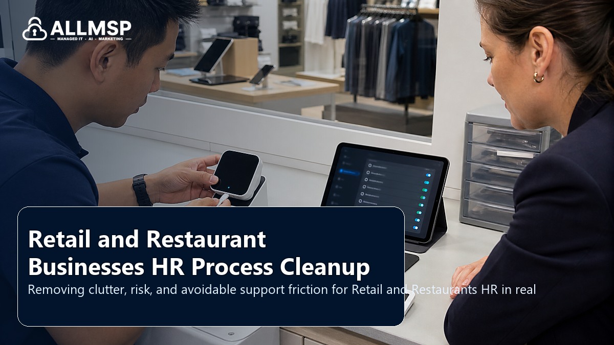 Retail and Restaurants HR cleanup checklist for Georgia businesses: employee lifecycle workflows, access handoffs, training expectations, device readiness, and support during transitions