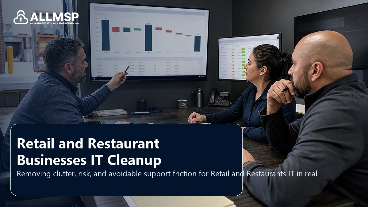 Retail and Restaurants IT cleanup checklist for Georgia businesses: workflow design, vendor coordination, support patterns, data ownership, reporting, and change control