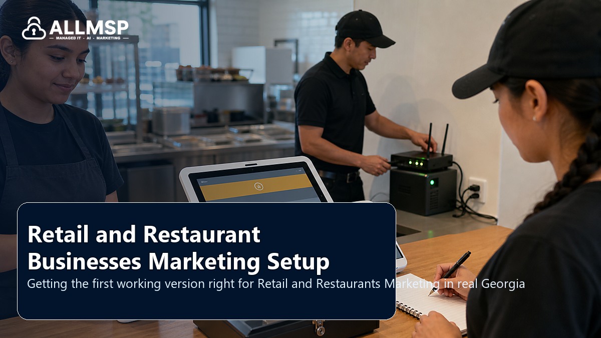 Retail and Restaurants Marketing setup guide for Georgia businesses: local search intent, page quality, speed, form routing, conversion paths, and proof that leads are being captured