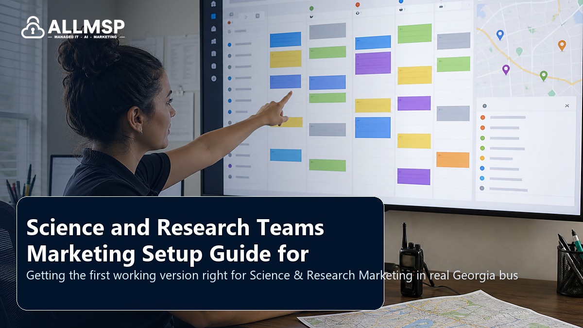 Science & Research Marketing setup guide for Georgia businesses: local search intent, page quality, speed, form routing, conversion paths, and proof that leads are being captured