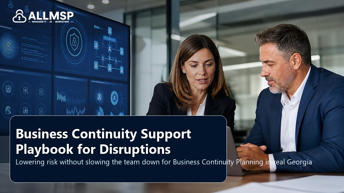 Business Continuity Planning security and support playbook for Georgia businesses: workflow design, vendor coordination, support patterns, data ownership, reporting, and change control