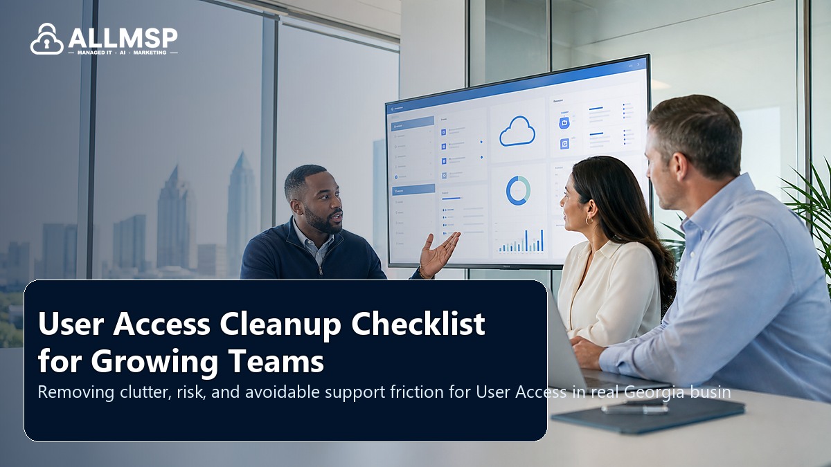 User Access cleanup checklist for Georgia businesses: workflow design, vendor coordination, support patterns, data ownership, reporting, and change control