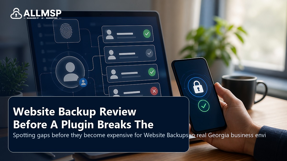 Website Backups review guide for Georgia businesses: backup scope, restore testing, retention settings, ransomware scenarios, and recovery roles