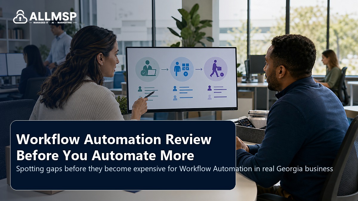 Workflow Automation review guide for Georgia businesses: workflow design, vendor coordination, support patterns, data ownership, reporting, and change control