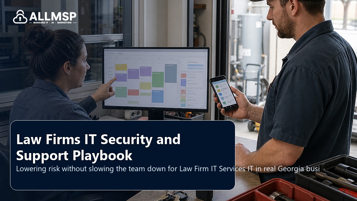 Law Firm IT Services IT security and support playbook for Georgia businesses: workflow design, vendor coordination, support patterns, data ownership, reporting, and change control