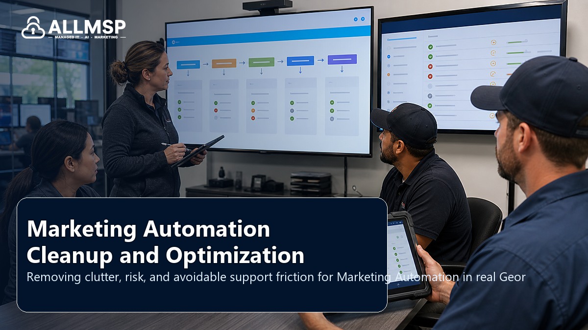 Marketing Automation cleanup checklist for Georgia businesses: local search intent, page quality, speed, form routing, conversion paths, and proof that leads are being captured