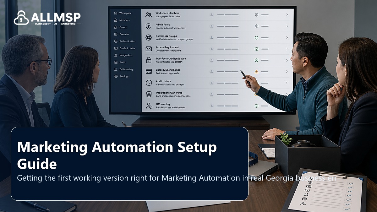 Marketing Automation setup guide for Georgia businesses: local search intent, page quality, speed, form routing, conversion paths, and proof that leads are being captured