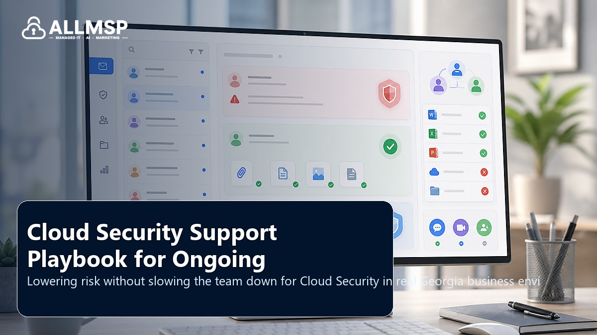 Cloud Security security and support playbook for Georgia businesses: account hardening, alert routing, endpoint health, training, patch cadence, and response playbooks