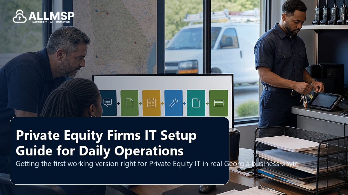 Private Equity IT setup guide for Georgia businesses: workflow design, vendor coordination, support patterns, data ownership, reporting, and change control