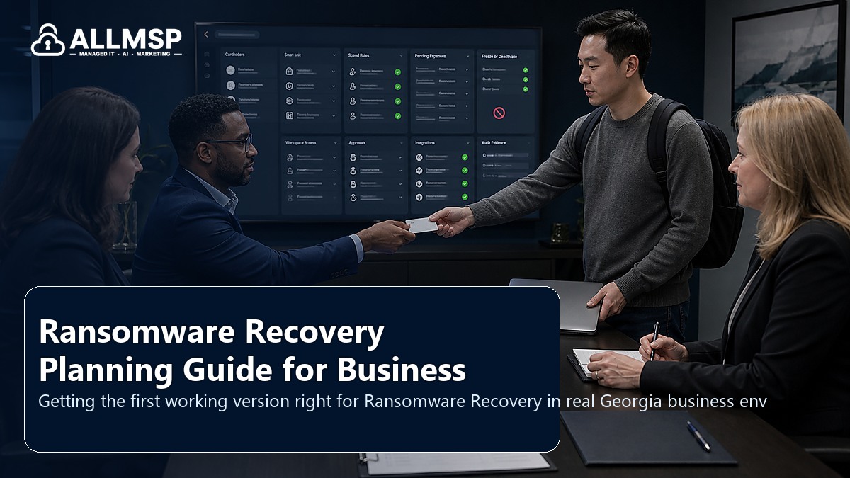 Ransomware Recovery setup guide for Georgia businesses: backup scope, restore testing, retention settings, ransomware scenarios, and recovery roles