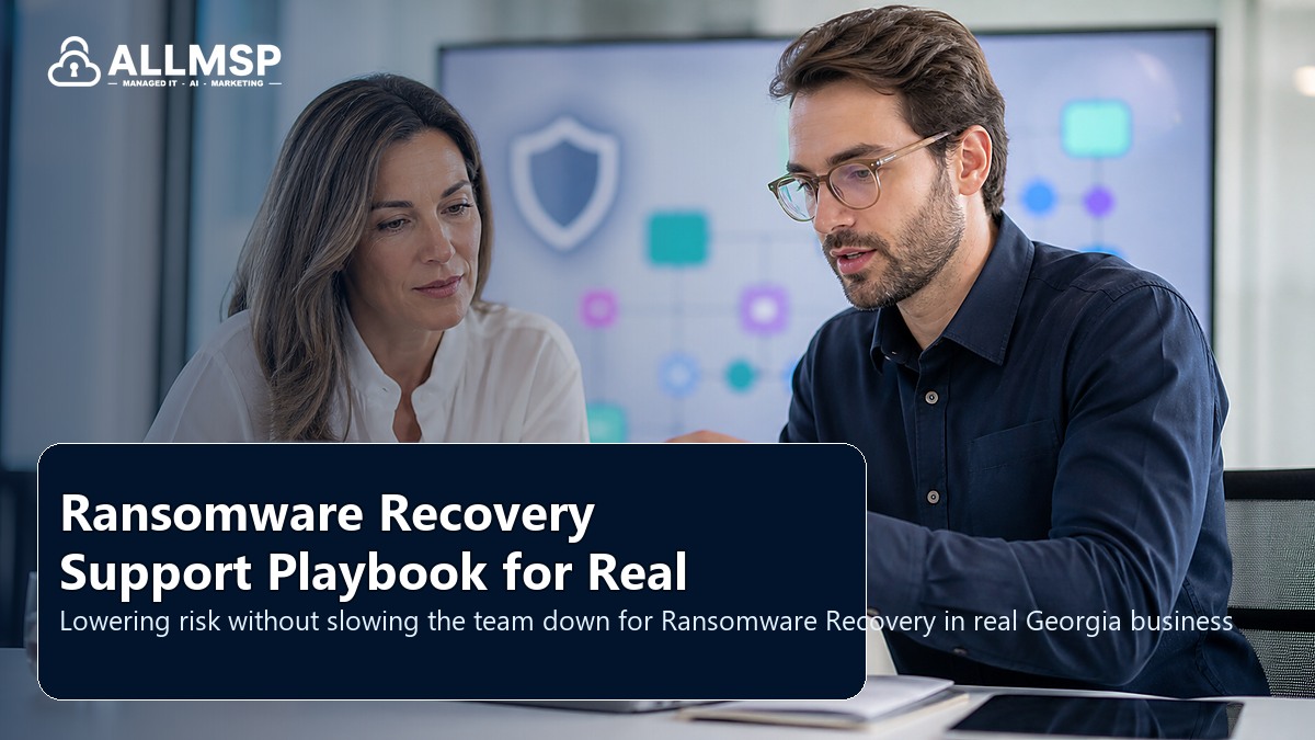 Ransomware Recovery security and support playbook for Georgia businesses: backup scope, restore testing, retention settings, ransomware scenarios, and recovery roles