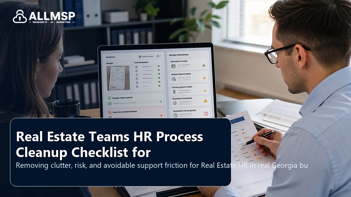 Real Estate HR cleanup checklist for Georgia businesses: employee lifecycle workflows, access handoffs, training expectations, device readiness, and support during transitions