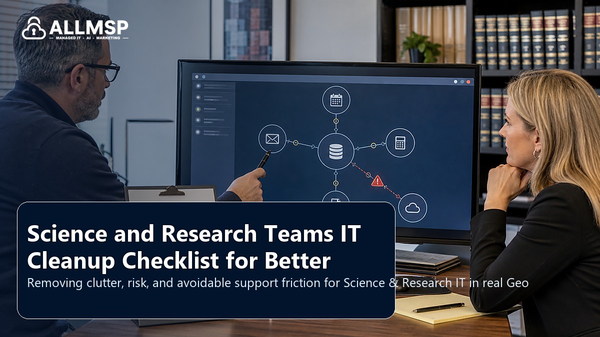 Science & Research IT cleanup checklist for Georgia businesses: workflow design, vendor coordination, support patterns, data ownership, reporting, and change control