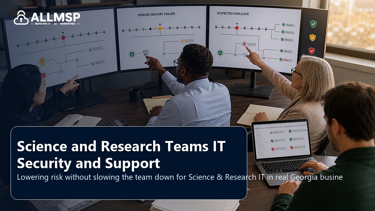 Science & Research IT security and support playbook for Georgia businesses: workflow design, vendor coordination, support patterns, data ownership, reporting, and change control