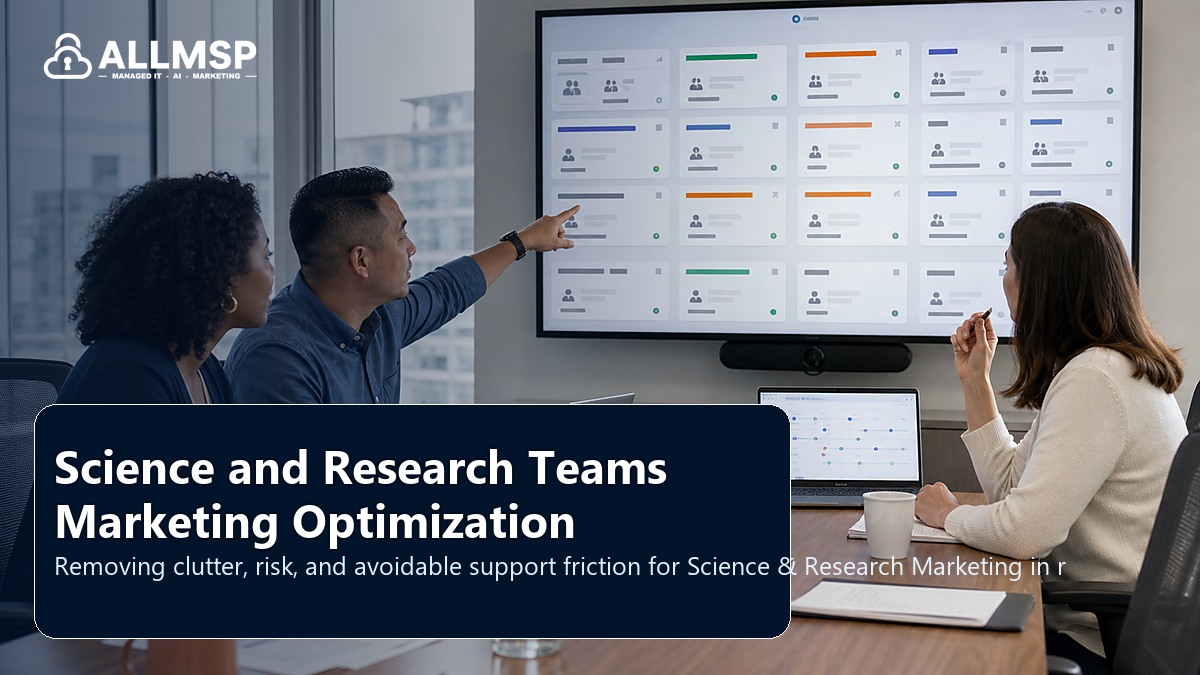 Science & Research Marketing cleanup checklist for Georgia businesses: local search intent, page quality, speed, form routing, conversion paths, and proof that leads are being captured