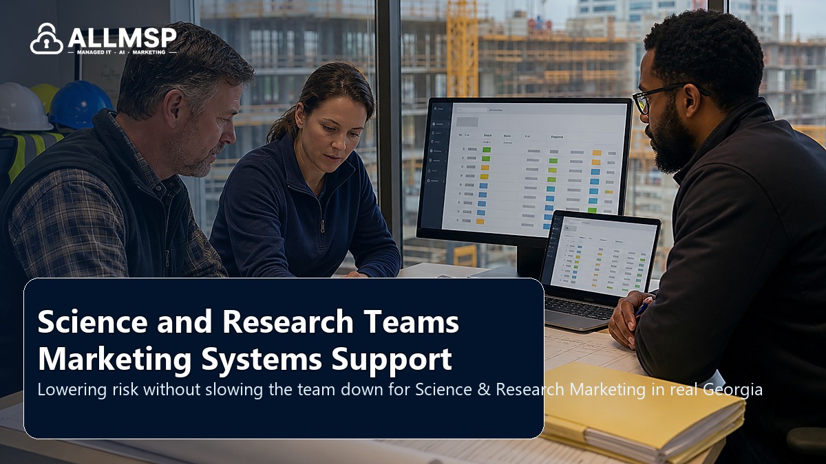 Science & Research Marketing security and support playbook for Georgia businesses: local search intent, page quality, speed, form routing, conversion paths, and proof that leads are being captured