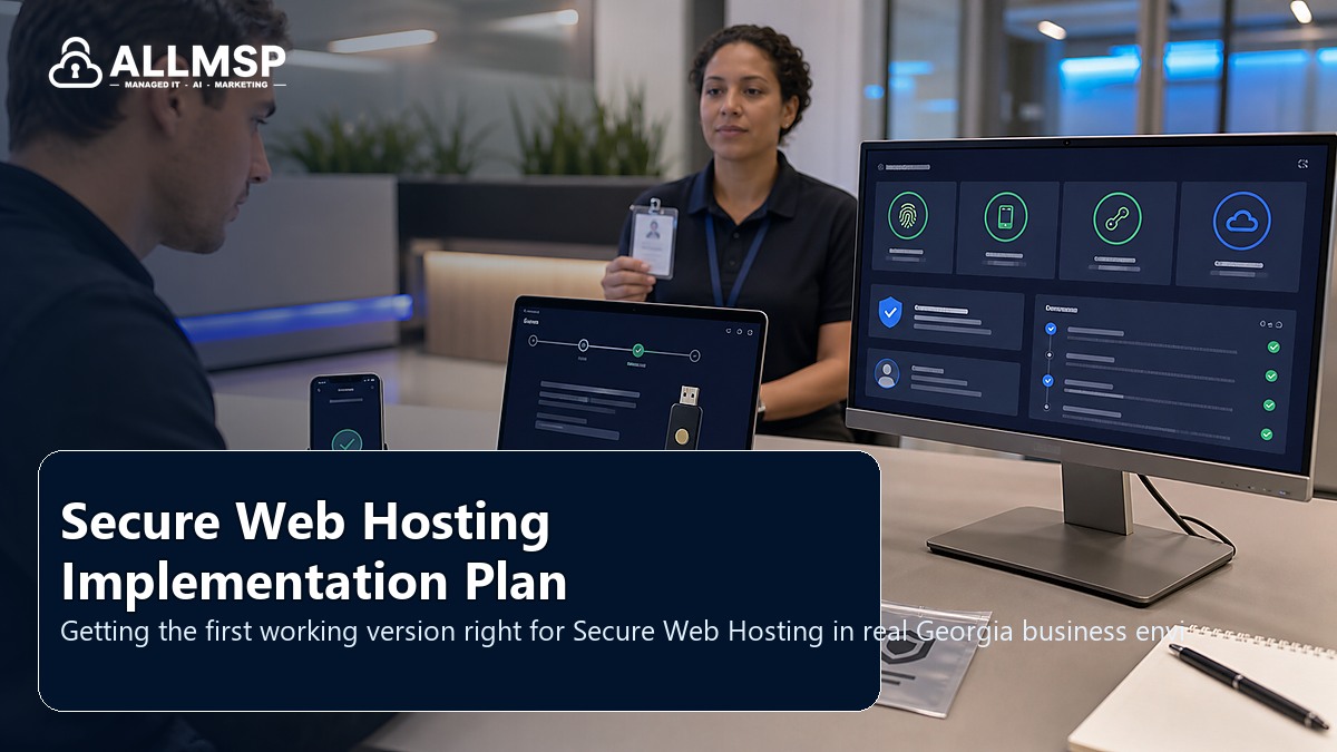 Secure Web Hosting setup guide for Georgia businesses: account hardening, alert routing, endpoint health, training, patch cadence, and response playbooks