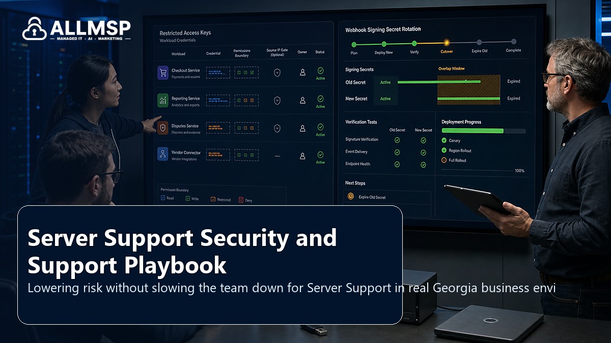 Server Support security and support playbook for Georgia businesses: equipment inventory, labeling, firmware, monitoring, lifecycle planning, and support documentation