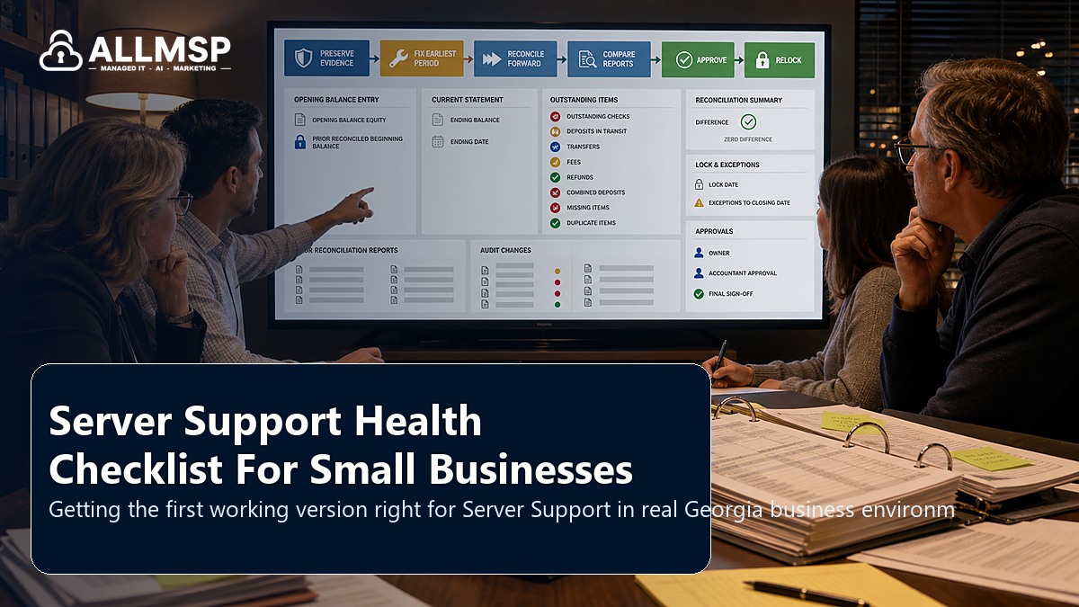 Server Support setup guide for Georgia businesses: equipment inventory, labeling, firmware, monitoring, lifecycle planning, and support documentation