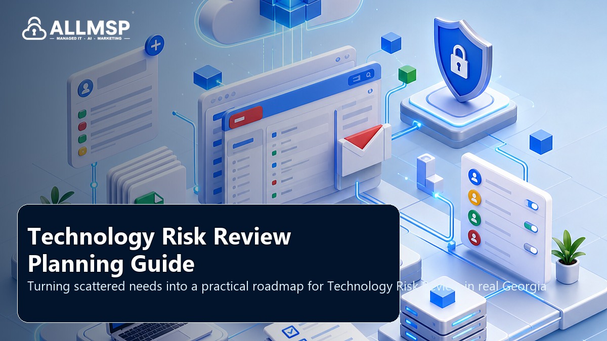 Technology Risk Review planning guide for Georgia businesses: account hardening, alert routing, endpoint health, training, patch cadence, and response playbooks