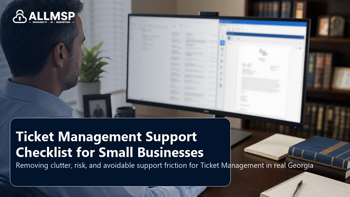 Ticket Management cleanup checklist for Georgia businesses: workflow design, vendor coordination, support patterns, data ownership, reporting, and change control