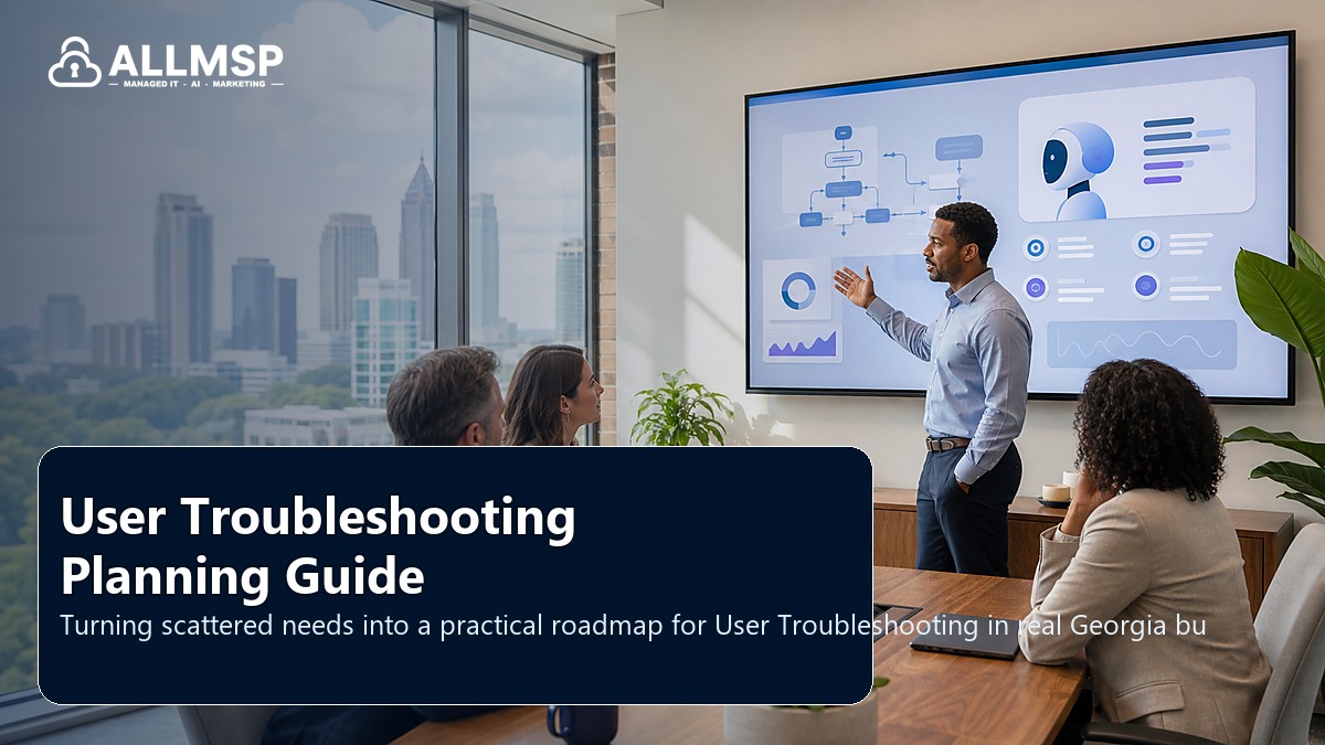 User Troubleshooting planning guide for Georgia businesses: workflow design, vendor coordination, support patterns, data ownership, reporting, and change control