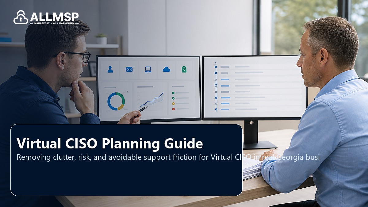 Virtual CISO cleanup checklist for Georgia businesses: account hardening, alert routing, endpoint health, training, patch cadence, and response playbooks