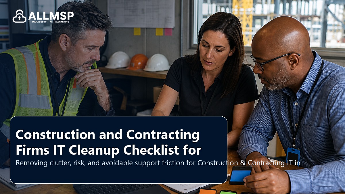 Construction & Contracting IT cleanup checklist for Georgia businesses: workflow design, vendor coordination, support patterns, data ownership, reporting, and change control