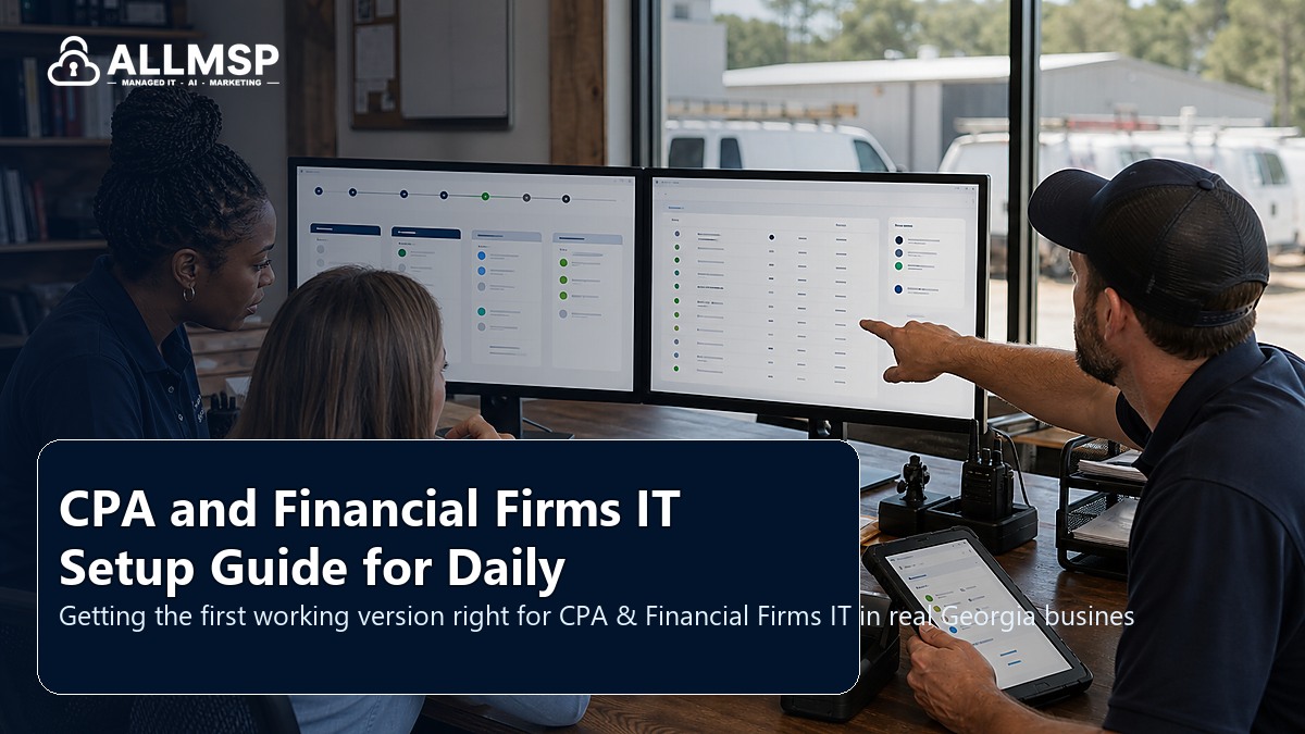CPA & Financial Firms IT setup guide for Georgia businesses: workflow design, vendor coordination, support patterns, data ownership, reporting, and change control