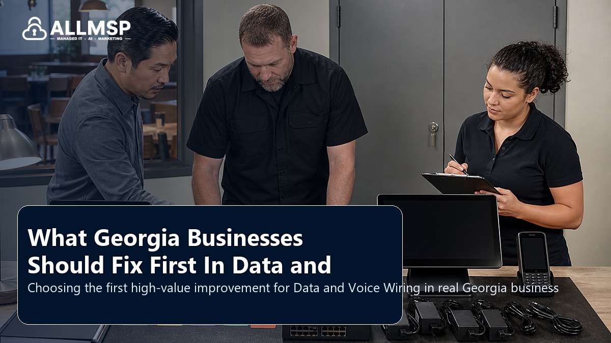 Data and Voice Wiring fix-first guide for Georgia businesses: equipment inventory, labeling, firmware, monitoring, lifecycle planning, and support documentation
