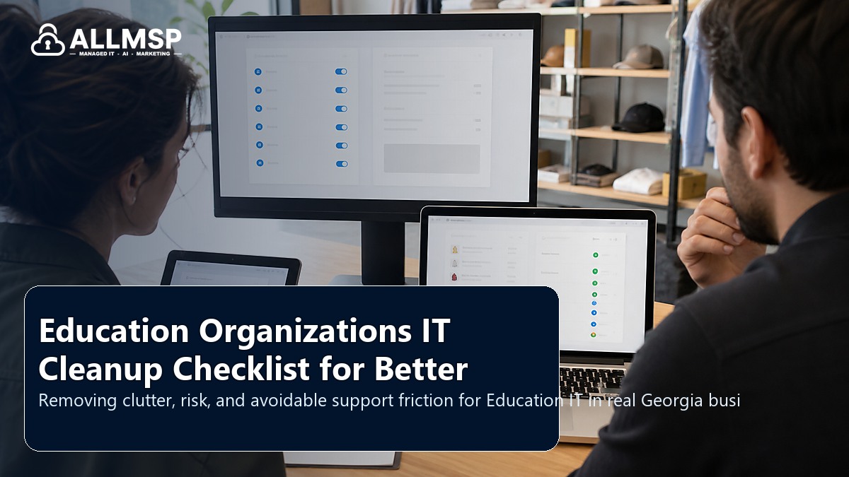 Education IT cleanup checklist for Georgia businesses: workflow design, vendor coordination, support patterns, data ownership, reporting, and change control