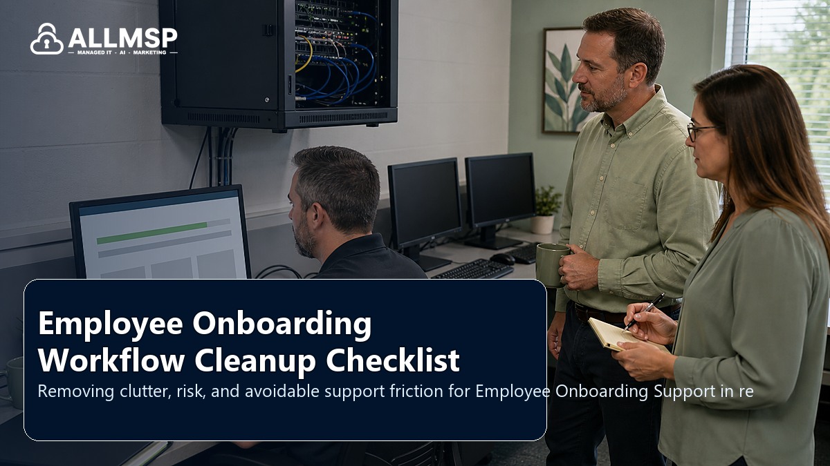 Employee Onboarding Support cleanup checklist for Georgia businesses: employee lifecycle workflows, access handoffs, training expectations, device readiness, and support during transitions