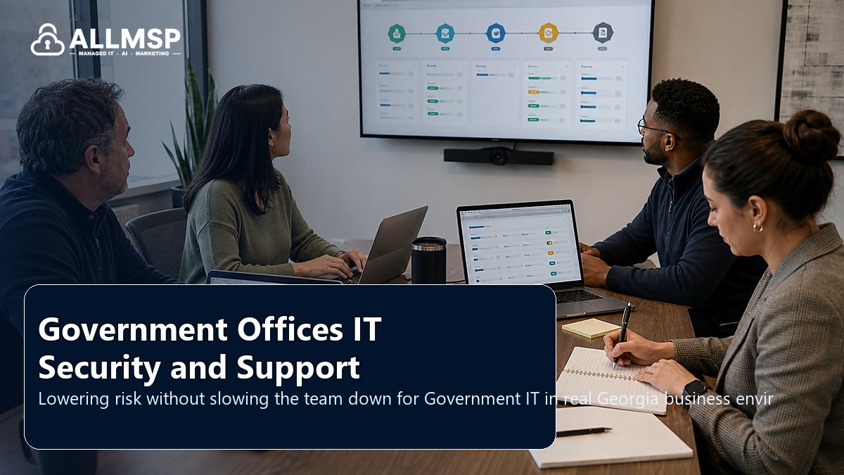 Government IT security and support playbook for Georgia businesses: workflow design, vendor coordination, support patterns, data ownership, reporting, and change control
