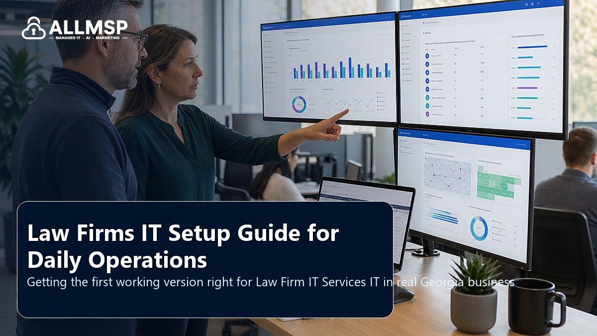 Law Firm IT Services IT setup guide for Georgia businesses: workflow design, vendor coordination, support patterns, data ownership, reporting, and change control