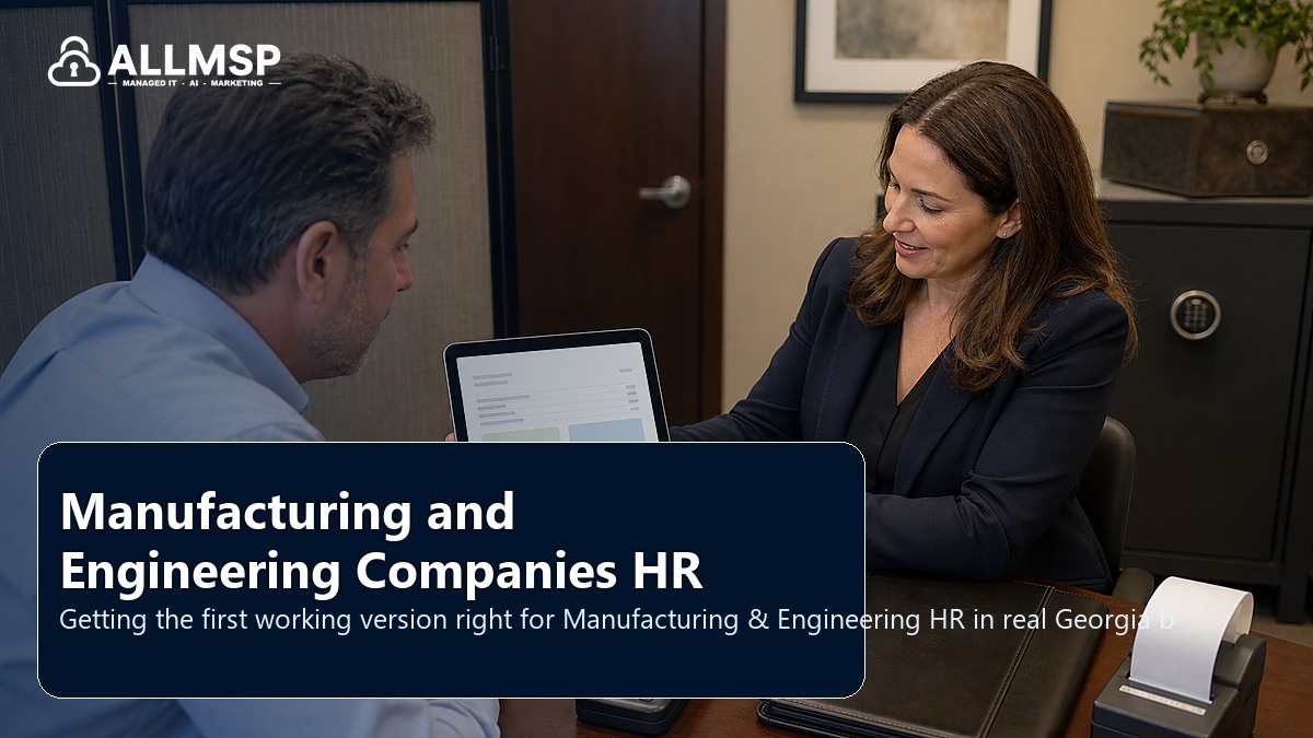 Manufacturing & Engineering HR setup guide for Georgia businesses: employee lifecycle workflows, access handoffs, training expectations, device readiness, and support during transitions